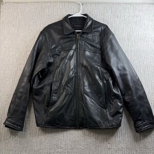 Baracuta Leather Jacket Men's Size Large Black Genuine